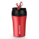 BELANKO™ 14 OZ Coffee Tumbler with Straw - Cherry Red