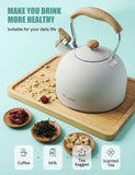 BELANKO™ 2.3 Quart Tea Kettle - Milk White