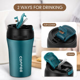 BELANKO™ 14 OZ Coffee Tumbler with Straw - Seafoam Green