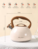 BELANKO™ 2.7 Quart Tea Kettle - Cream White