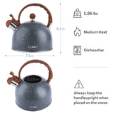 BELANKO™ 2.3 Quart Tea Kettle - Zinc Gray