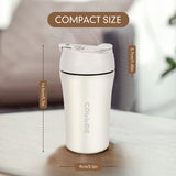 BELANKO™ 14 OZ Coffee Tumbler with Straw - Arctic White