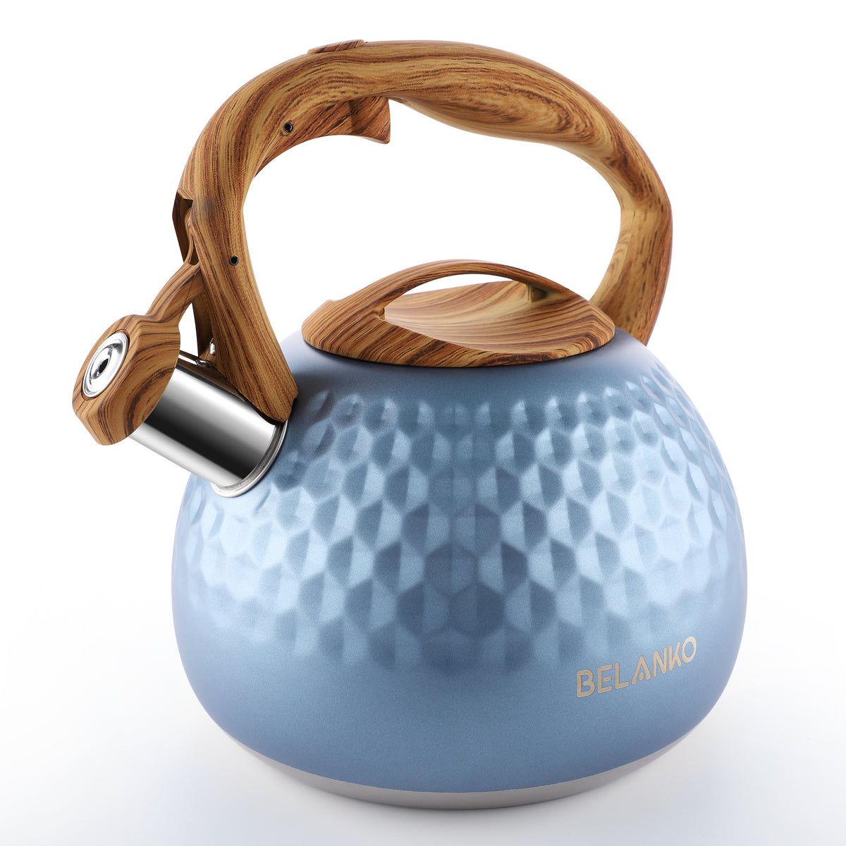 BELANKO™ 2.3 Quart Whistling Starry Tea Kettle - Blue