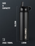 BELANKO™ 24 Oz Water Bottle - Jet Black