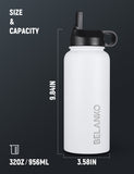 BELANKO™ 32 Oz Water Bottle - Polar White