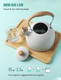 BELANKO™ 2.3 Quart Tea Kettle - Milk White